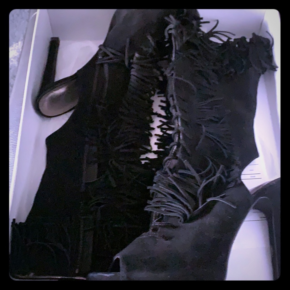 JC Fringe High Heel Sandal